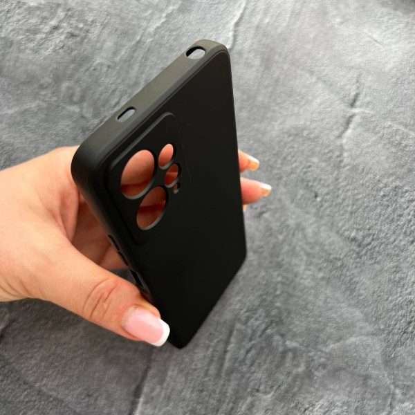 Чохол для Xiaomi Redmi Note 12 4G з захистом камери софт-тач чорний чохол