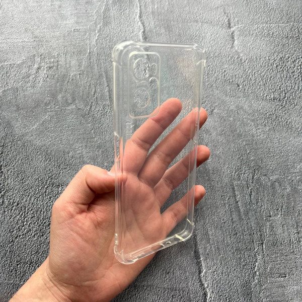 Чехол для Oppo A76 / A96 с защитой камеры противоударный прозрачный силиконовый чехол