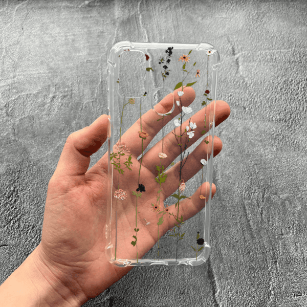 Чохол для Samsung Galaxy M30s / M21 з захистом камери з квітами ліани протиударний прозорий силіконовий чохол
