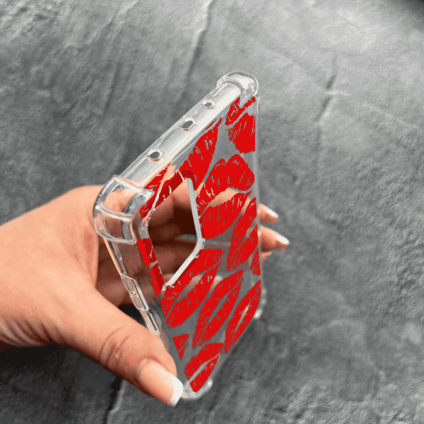 Чохол для Xiaomi Mi 10T / 10T Pro з червоними губами протиударний прозорий силіконовий чохол