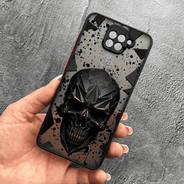 Чехол для Xiaomi Redmi Note 9 / Redmi 10X с защитой камеры с черепом в кубе