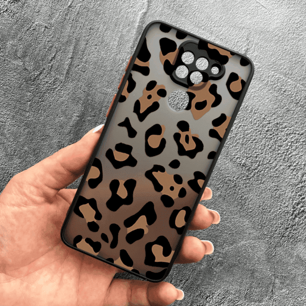 Чохол для Xiaomi Redmi Note 9 / Redmi 10X з захистом камери з леопардом шоколадним