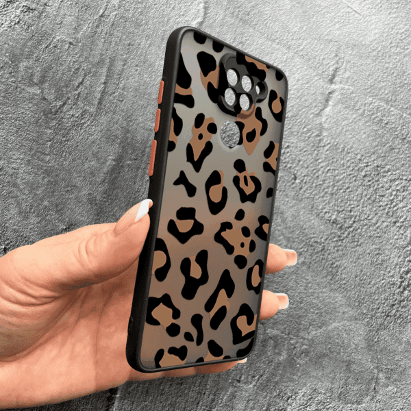 Чохол для Xiaomi Redmi Note 9 / Redmi 10X з захистом камери з леопардом шоколадним