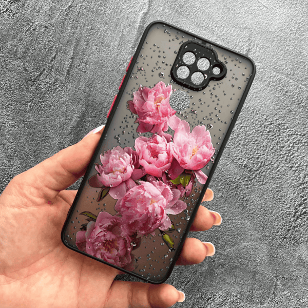 Чохол для Xiaomi Redmi Note 9 / Redmi 10X з захистом камери з квітами та краплями