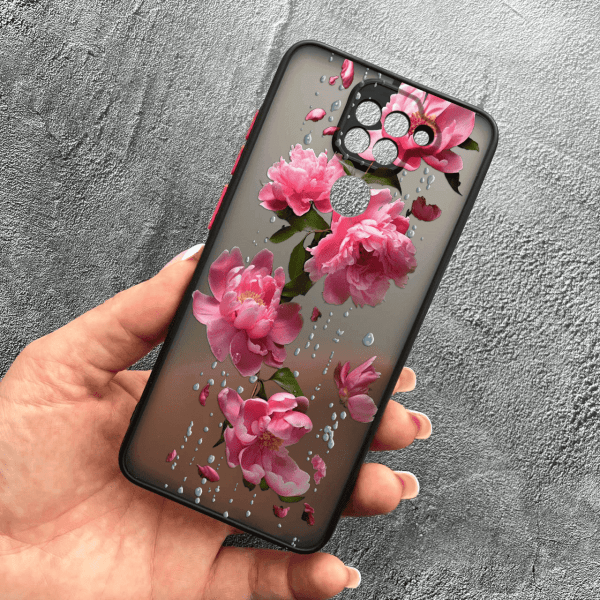 Чохол для Xiaomi Redmi Note 9 / Redmi 10X з захистом камери з квітами та дощем