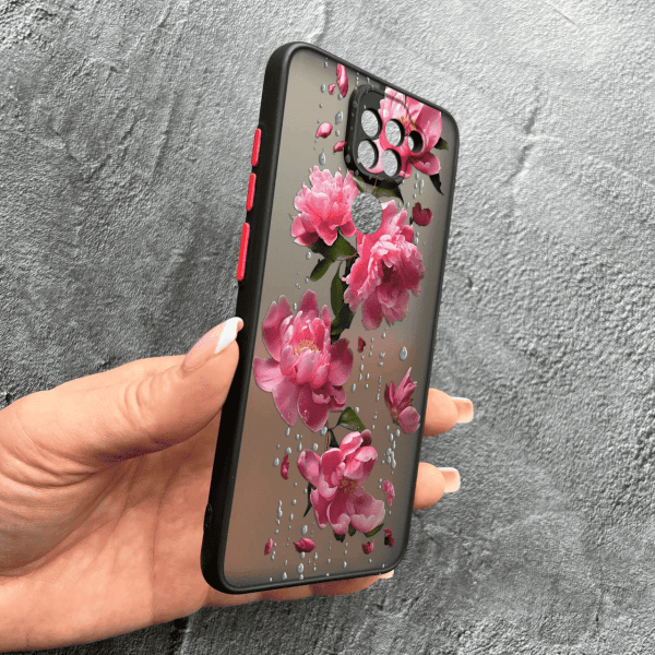 Чохол для Xiaomi Redmi Note 9 / Redmi 10X з захистом камери з квітами та дощем