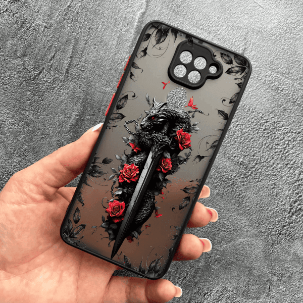 Чохол для Xiaomi Redmi Note 9 / Redmi 10X з захистом камери дракон з мечем