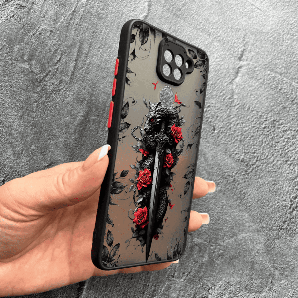 Чохол для Xiaomi Redmi Note 9 / Redmi 10X з захистом камери дракон з мечем