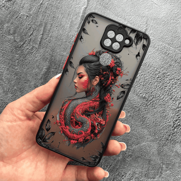 Чохол для Xiaomi Redmi Note 9 / Redmi 10X з захистом камери дівчина з драконом