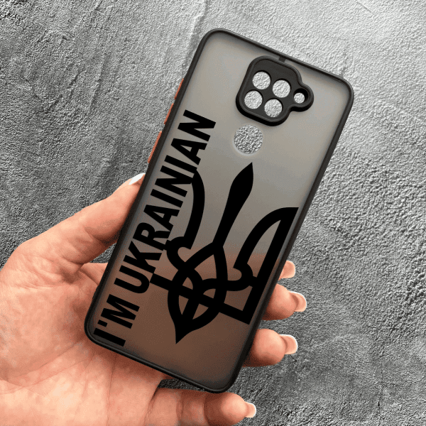 Чехол для Xiaomi Redmi Note 9 / Redmi 10X патриотический с защитой камеры I`m Ukrainian