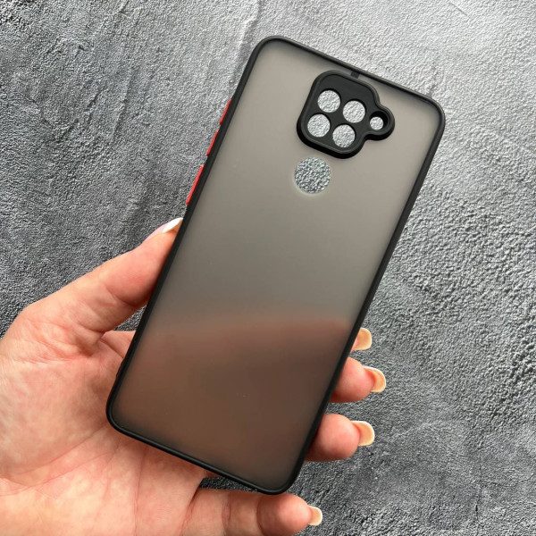Чехол для Xiaomi Redmi Note 9 / Redmi 10X с защитой камеры матовый пластик без дизайна
