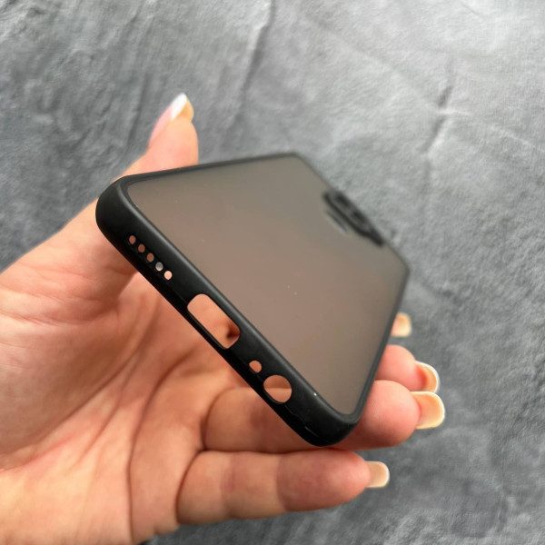Чехол для Xiaomi Redmi Note 9 / Redmi 10X с защитой камеры матовый пластик без дизайна