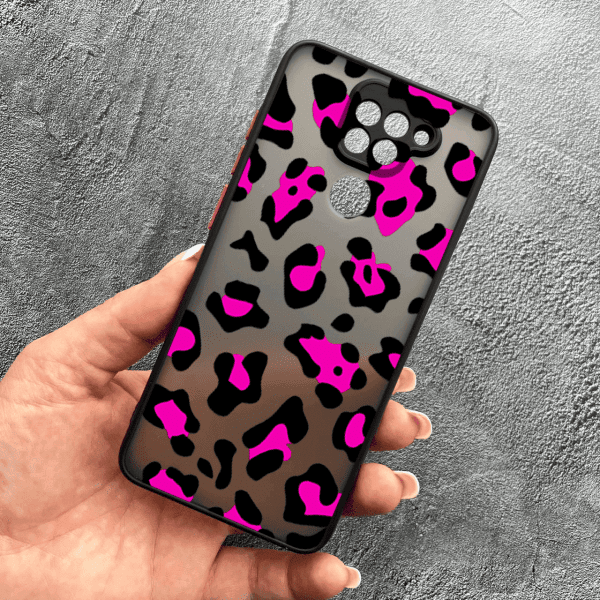 Чохол для Xiaomi Redmi Note 9 / Redmi 10X з захистом камери з леопардом рожевим