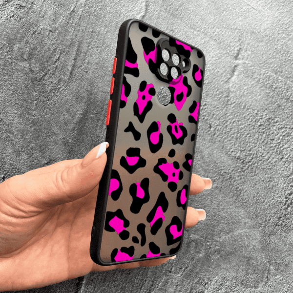 Чохол для Xiaomi Redmi Note 9 / Redmi 10X з захистом камери з леопардом рожевим