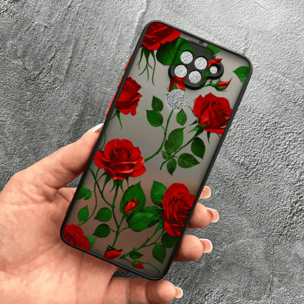 Чохол для Xiaomi Redmi Note 9 / Redmi 10X з захистом камери з квітами червоні троянди