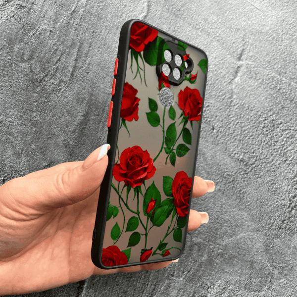 Чохол для Xiaomi Redmi Note 9 / Redmi 10X з захистом камери з квітами червоні троянди