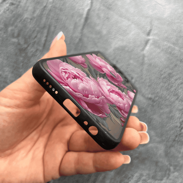 Чехол для Xiaomi Redmi Note 9 / Redmi 10X с защитой камеры с цветами пионами крупными