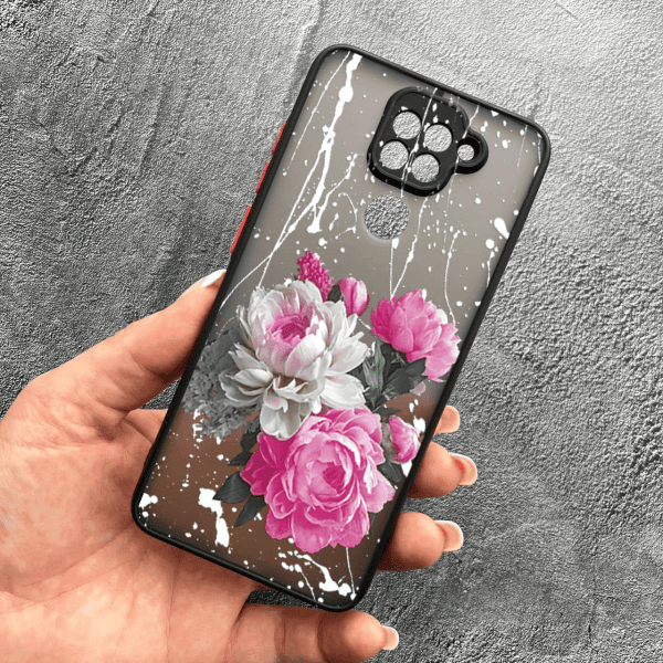 Чохол для Xiaomi Redmi Note 9 / Redmi 10X з захистом камери з квітами півонії класичні