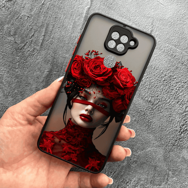 Чохол для Xiaomi Redmi Note 9 / Redmi 10X з захистом камери з дівчинкою та стрічкою