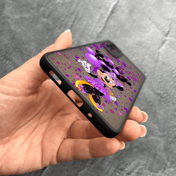 Чехол для Samsung Galaxy M13 с защитой камеры детский с Минни Маус и воздушными шарами