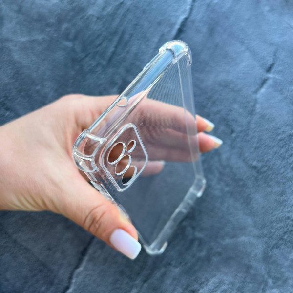Чехол для Samsung Galaxy M13 с защитой камеры противоударный прозрачный силиконовый чехол без дизайна