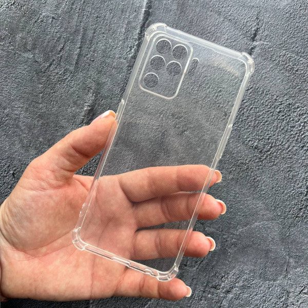 Чехол для Oppo Reno 5 Lite с защитой камеры противоударный прозрачный силиконовый чехол без дизайна