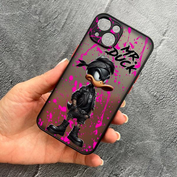 Чехол для iPhone 14 plus с защитой камеры с Мистер Даком