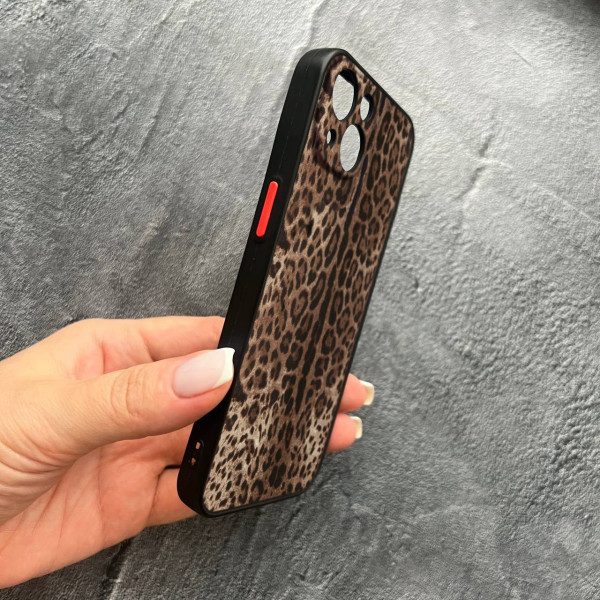 Чехол для iPhone 14 plus с защитой камеры с классическим леопардом
