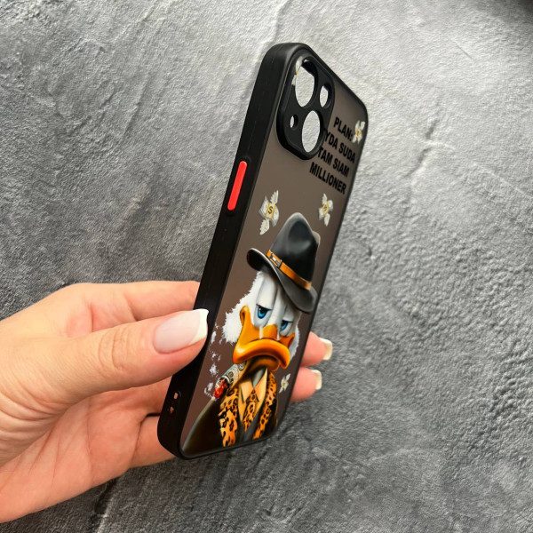 Чехол для iPhone 14 plus с защитой камеры с Дональдом Даком