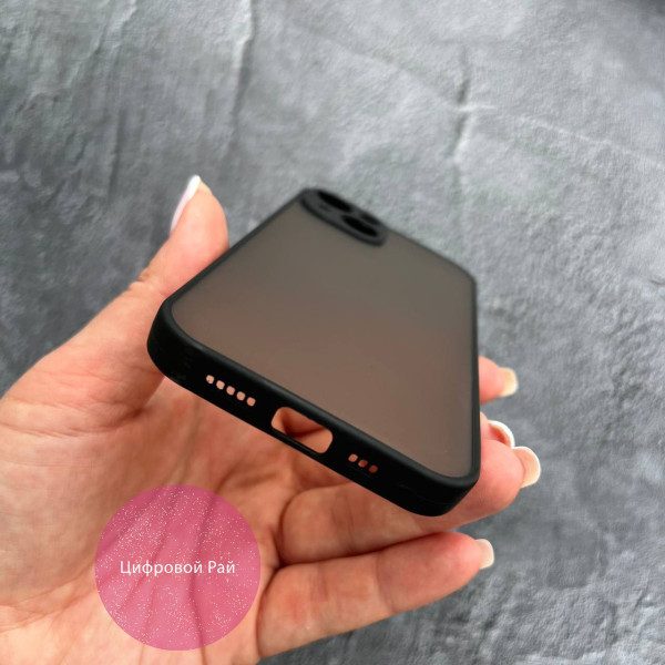 Чехол для IPhone 13 Mini с защитой камеры матовый пластик без дизайна