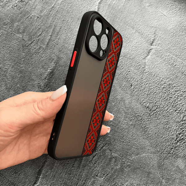 Чохол для iPhone 12 Pro з захистом камери з вишиванкою Київщина
