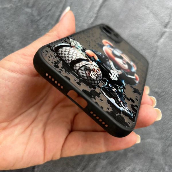 Чехол для iPhone 12 mini с защитой камеры с мишкой Тедди