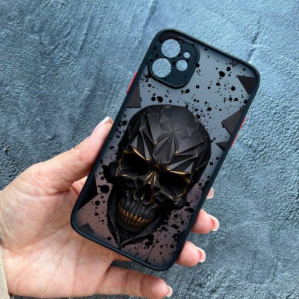 Чохол для iPhone 12 mini з захистом камери з черепом у кубі