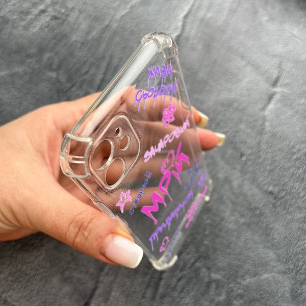 Чехол для iPhone 12 mini с защитой камеры мечтай противоударный прозрачный силиконовый чехол