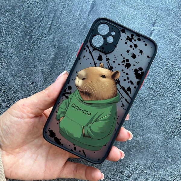 Чохол для iPhone 12 mini з захистом камери з капібарою