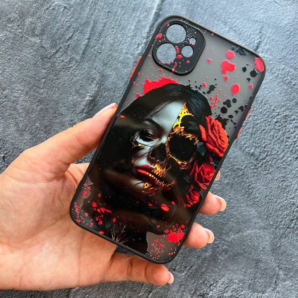 Чохол для iPhone 12 з захистом камери череп Санта-Муерте