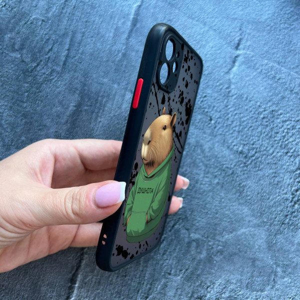 Чохол для iPhone 12 з захистом камери з капібарою