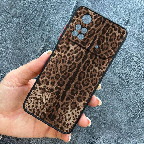 Чехол для Xiaomi Poco X4 Pro 4G / X4 Pro 5G с защитой камеры с леопардом классическим