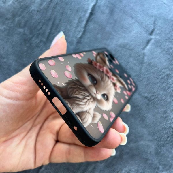 Чехол для Xiaomi Poco X4 Pro 4G / X4 Pro 5G с защитой камеры с зайкой в ​​лепестках