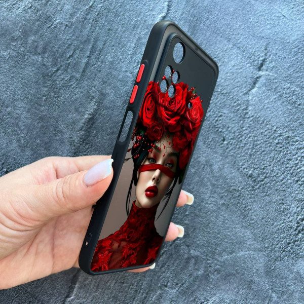 Чохол для Xiaomi Poco X4 Pro 4G / X4 Pro 5G з захистом камери з дівчинкою та стрічкою