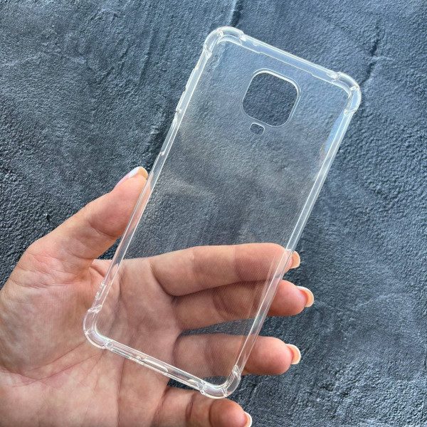 Чехол для Xiaomi Redmi Note 9s / Note 9 Pro / Note 9 Pro Max противоударный прозрачный силиконовый чехол без дизайна
