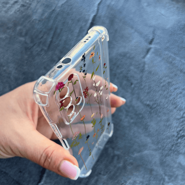 Чохол для Xiaomi Redmi 9T з захистом камери з квітами ліани протиударний прозорий силіконовий чохол