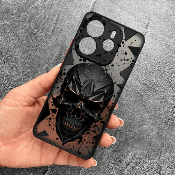 Чохол для Xiaomi Redmi Note 14 4G з захистом камери з черепом у кубі