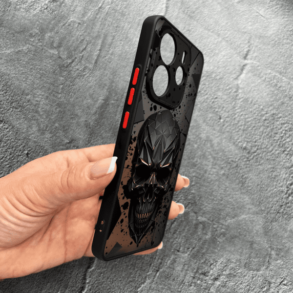 Чохол для Xiaomi Redmi Note 14 4G з захистом камери з черепом у кубі