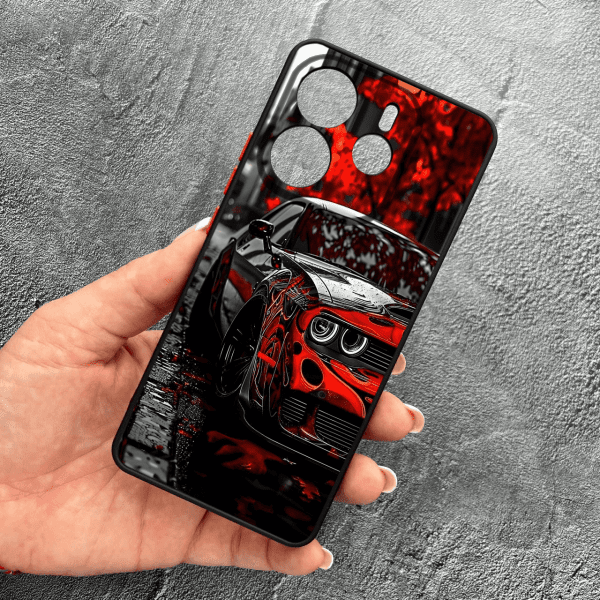 Чохол для Xiaomi Redmi Note 14 4G з захистом камери з принтом машини