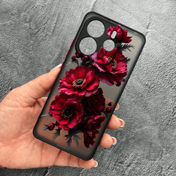 Чохол для Xiaomi Redmi Note 14 4G з захистом камери з квітами гербери