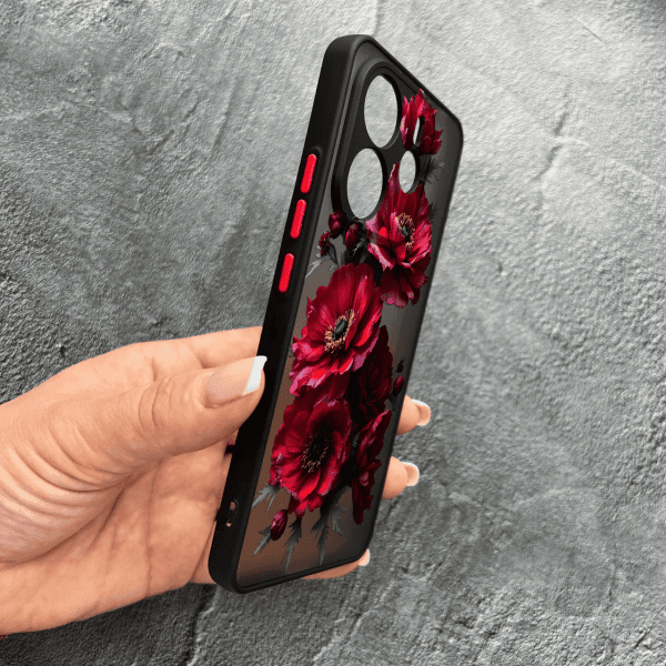 Чохол для Xiaomi Redmi Note 14 4G з захистом камери з квітами гербери