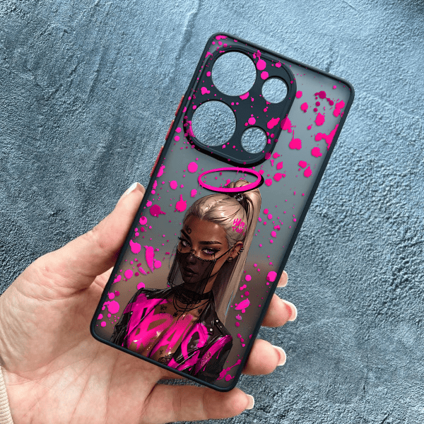Чохол для Xiaomi Redmi Note 13 Pro 4G / Poco M6 Pro 4G / Xiaomi Redmi Note 14S з захистом камери з дівчинкою бунтаркою