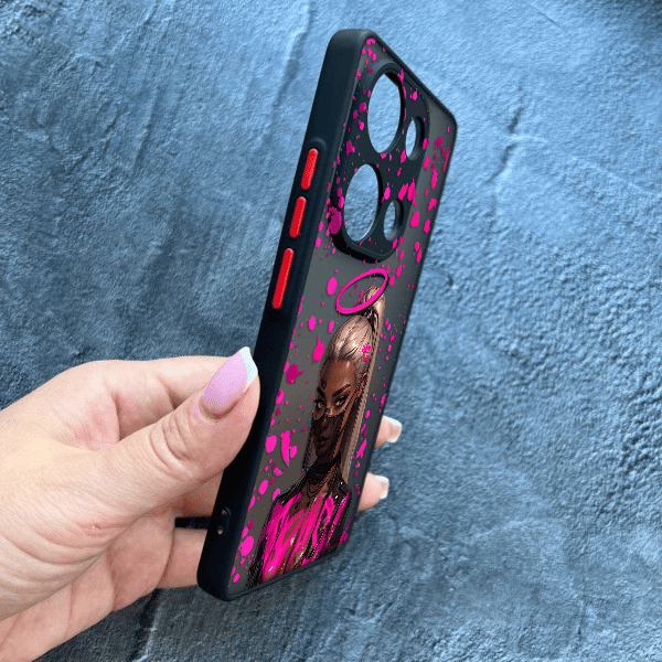 Чохол для Xiaomi Redmi Note 13 Pro 4G / Poco M6 Pro 4G / Xiaomi Redmi Note 14S з захистом камери з дівчинкою бунтаркою