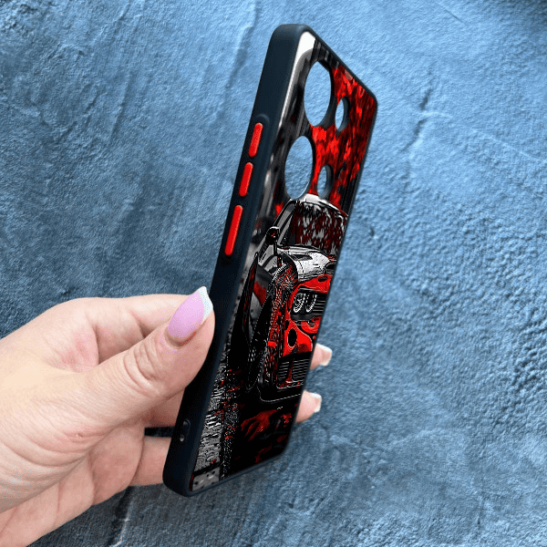 Чохол для Xiaomi Redmi Note 13 Pro 4G / Poco M6 Pro 4G / Xiaomi Redmi Note 14S з захистом камери з принтом машини